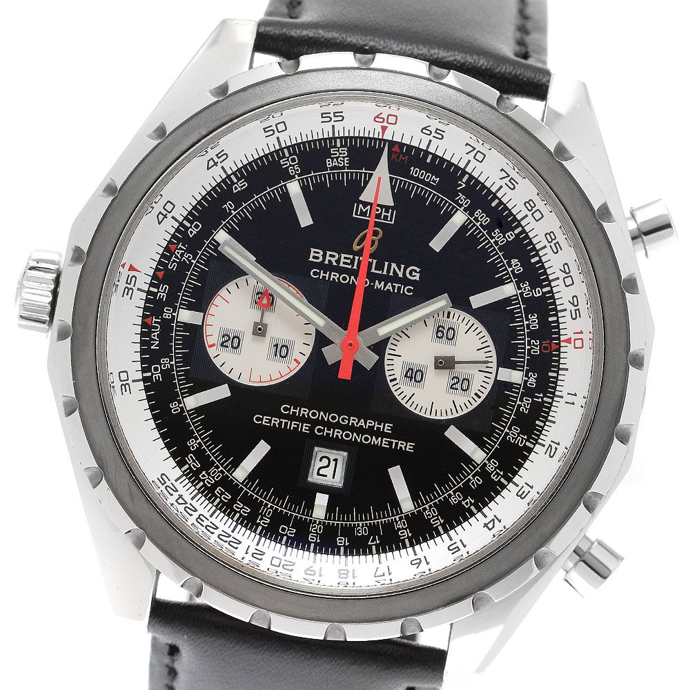ブライトリング BREITLING A41360 クロノマチック デイト 自動巻き メンズ保証書付き_909795