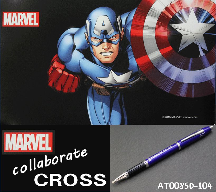 最後の１本CROSS MARVELAT0085D-104センチュリーⅡ ローラーボールキャプテンアメリカ外箱に若干の痛みあり