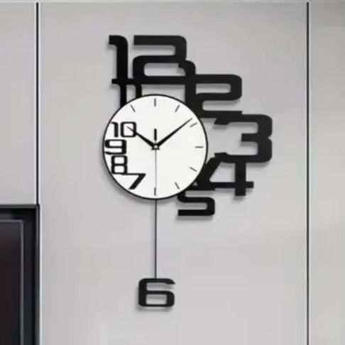 壁掛け時計 掛時計 モダンミニマルデザイン 金属製 壁掛けタイプ 静音設計 非デジタル 不規則形状 AA電池式 リビング キッチン 寝室 オフィス装飾 北欧アート インテリア 雑貨 プレゼント シンプルデザイン おしゃれ リビングルーム ダイニングルーム