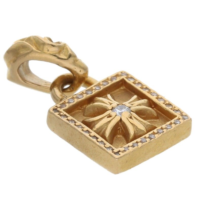 クロムハーツ 22K FRAMED CH PLUS P⁄D⁄フレームドCHプラス PAVEダイヤ