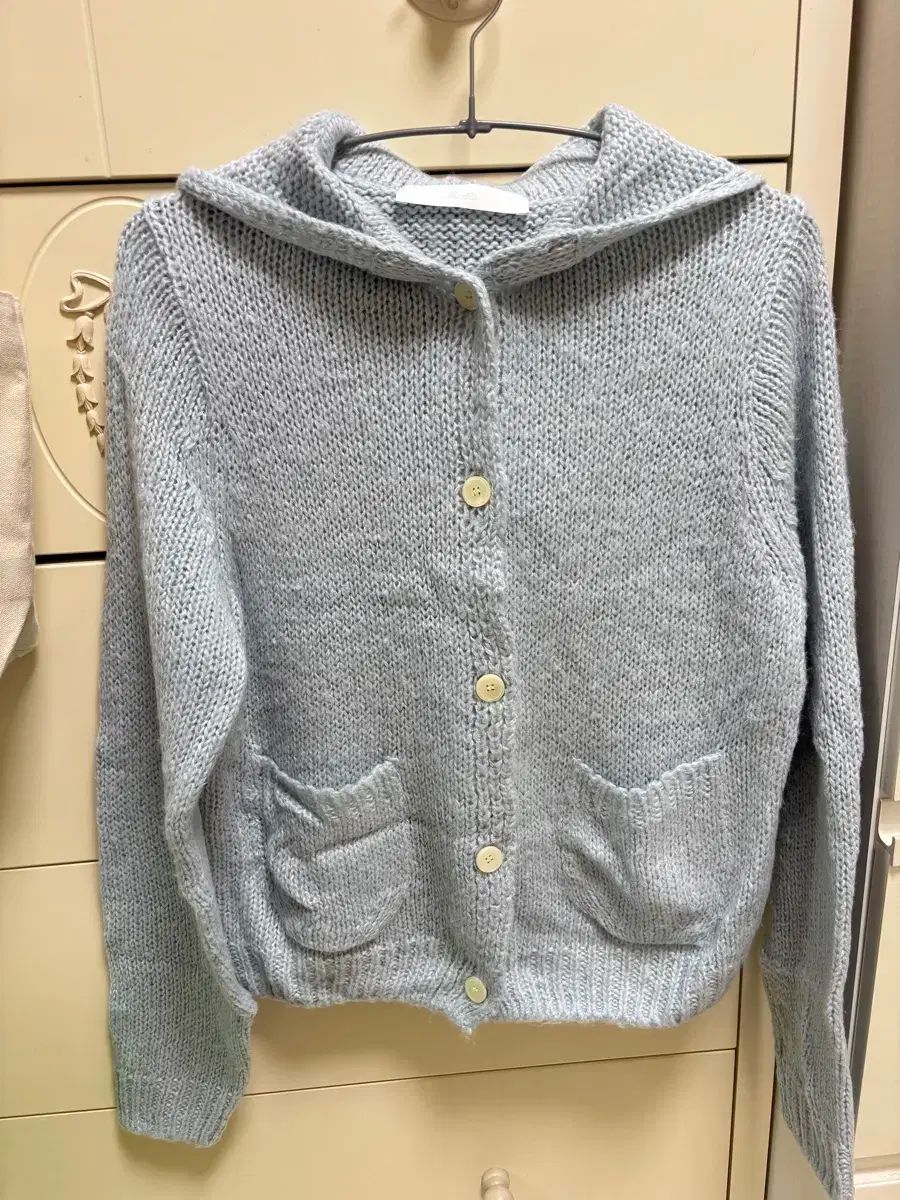 Fine WHO フードカーディガン