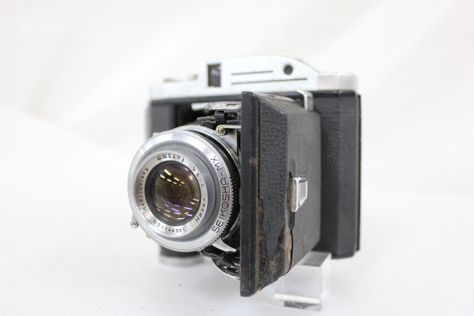 品 小西六 Pearl III Hexar 75mm F3.5 蛇腹カメラ M6002