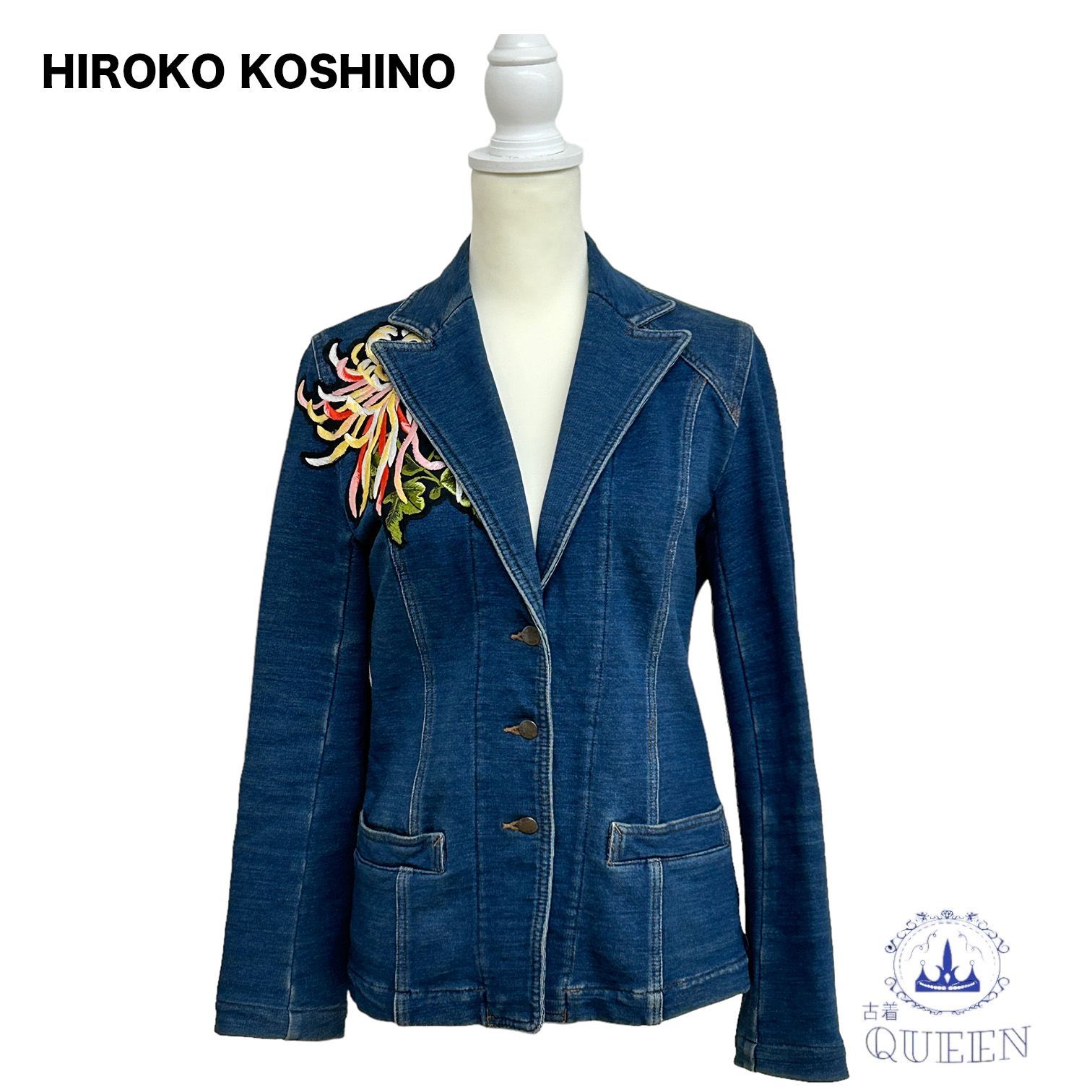 HIROKO KOSHINO TRUNK ブルゾン　ジャンパー　アウター ロゴモチーフニットブルゾン／洗える | TRUNK HIROKO KOSHINO (Women