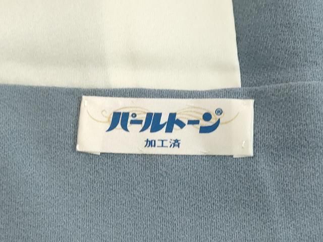 平和屋着物○本加賀友禅作家 柿本市郎 小紋 草花文 銀糸 正絹 逸品 未
