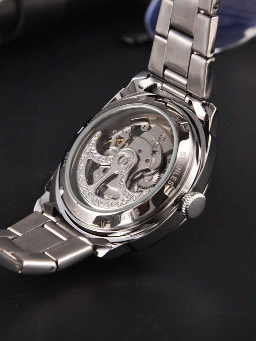 腕時計 メンズ 機械式 メンズヴィンテージ中空自動機械式腕時計ステンレススチールバンド 防水 ホリデーギフト