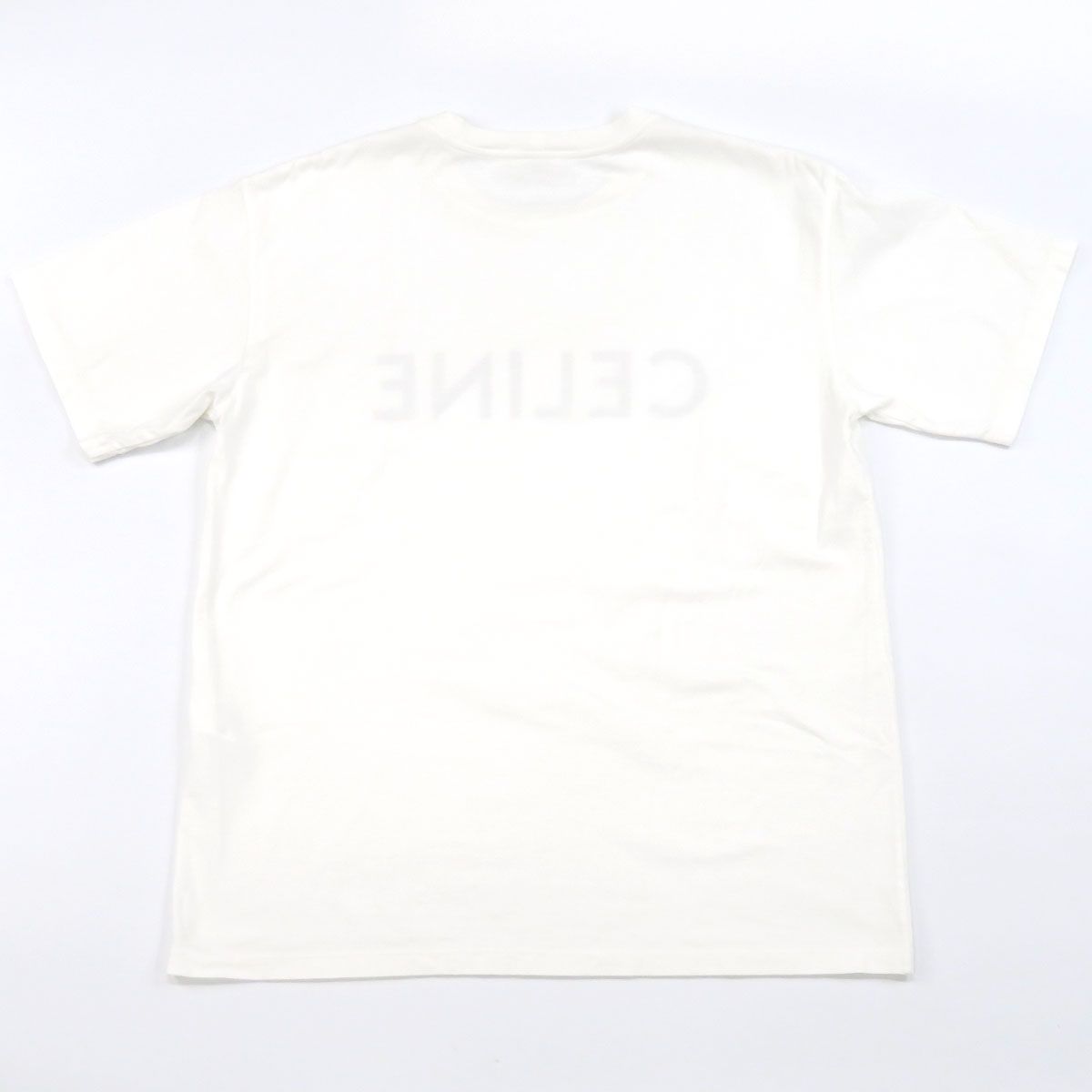 セリーヌ ロゴ プリント ルーズ Tシャツ 2X681671Q メンズ ホワイト ...