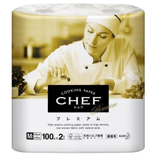 花王 クッキングペーパー CHEF シェフ プレミアム Mサイズ 100枚×2ロール×6袋