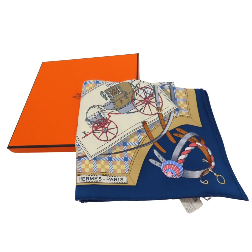 中古】HERMES エルメス CARRE カレ70 馬車の変遷 Les Voitures