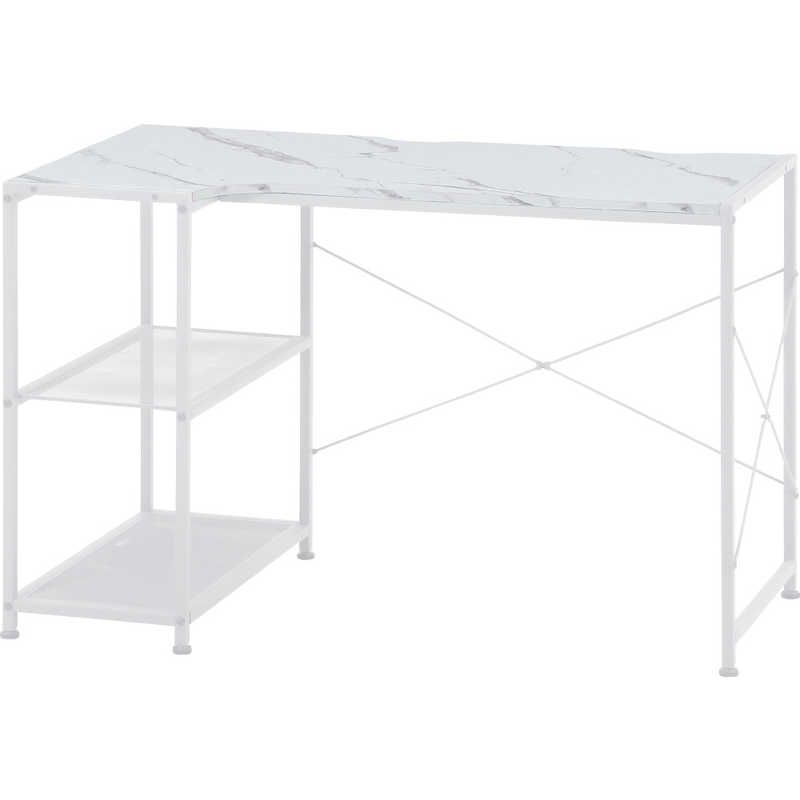 不二貿易 左右組み換えコーナーデスク ルカ ストーン 大理石 未開梱