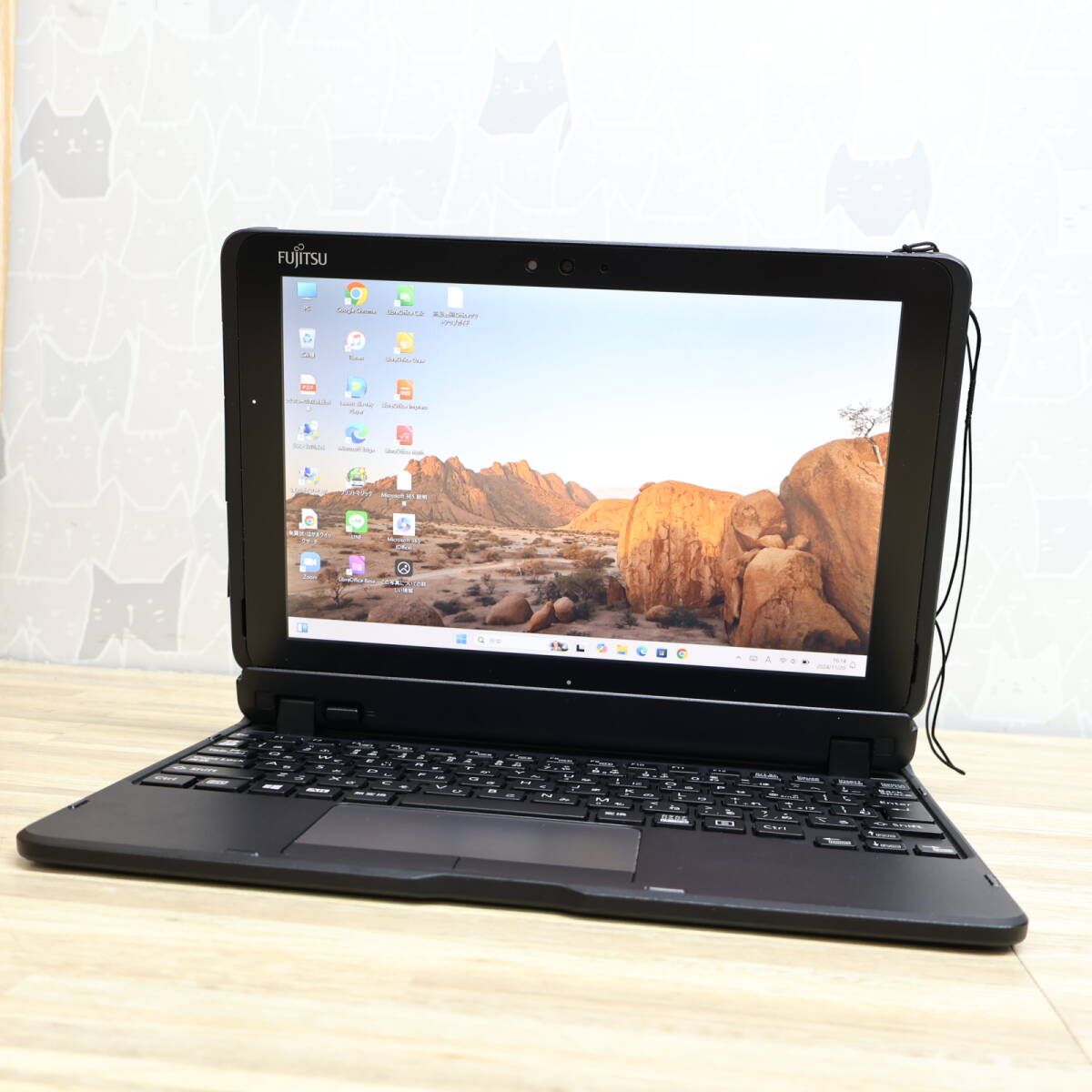 タッチパネル美品SSD128GB☆カメラ TypeC 高解像度 ノートPC248