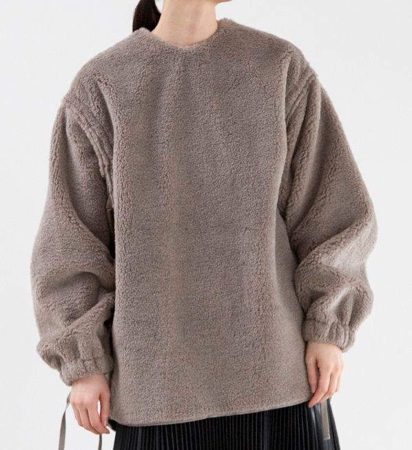 HYKE ハイク 20AW 日本製 FAUX SHEARLING TOP バックジップボアプル