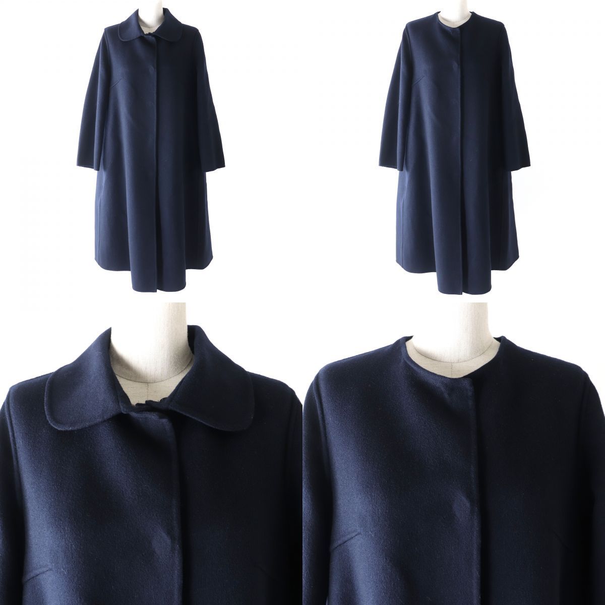 極美品△正規品 ALMA ROSA アルマ ローザ レディース 襟ミンクファー付 