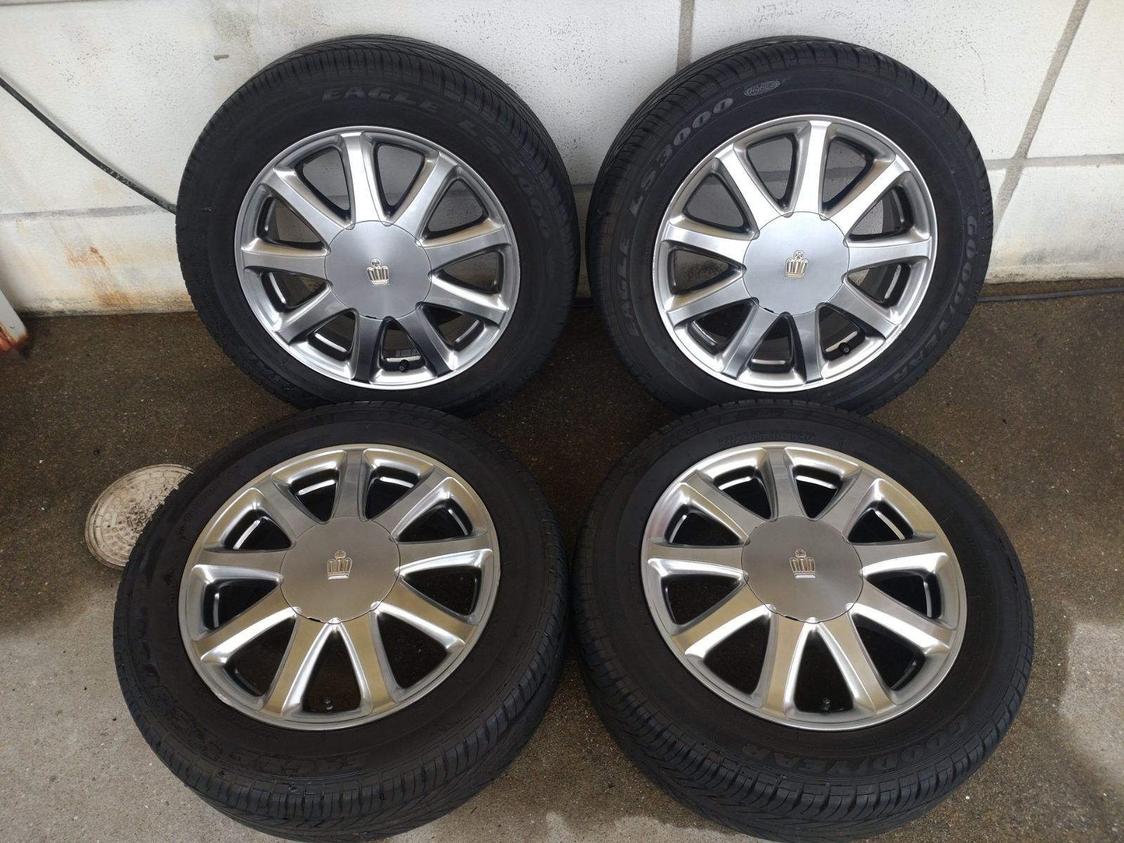 ♪ ハイグロス トヨタ 純正 JZS171 17 クラウン 16インチ 6.5j 50 PCD114.3-5H φ67 ＆ GOODYEAR EAGE LS3000 215|55R16 4本