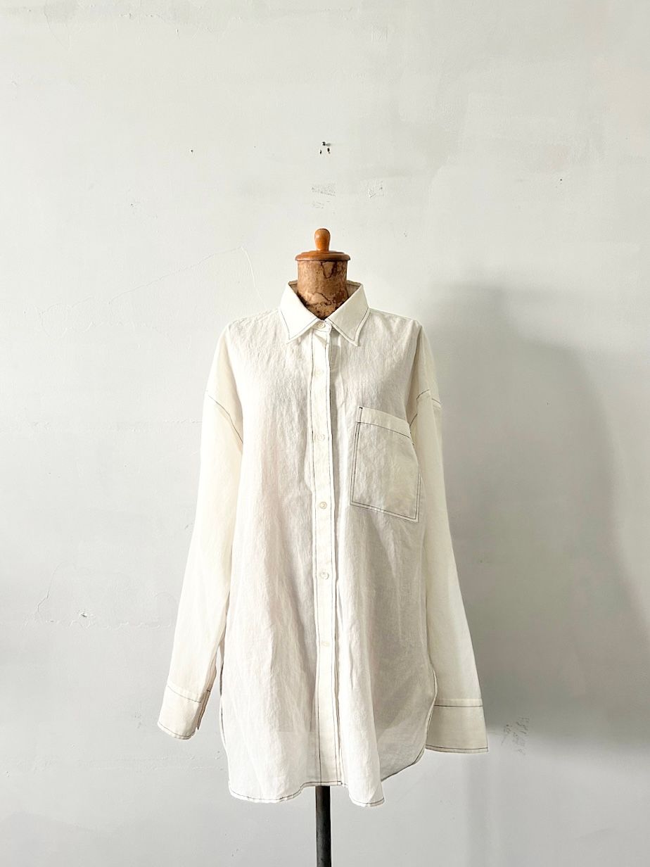CITYSHOP SEE-THROUGH シャツ アイボリー