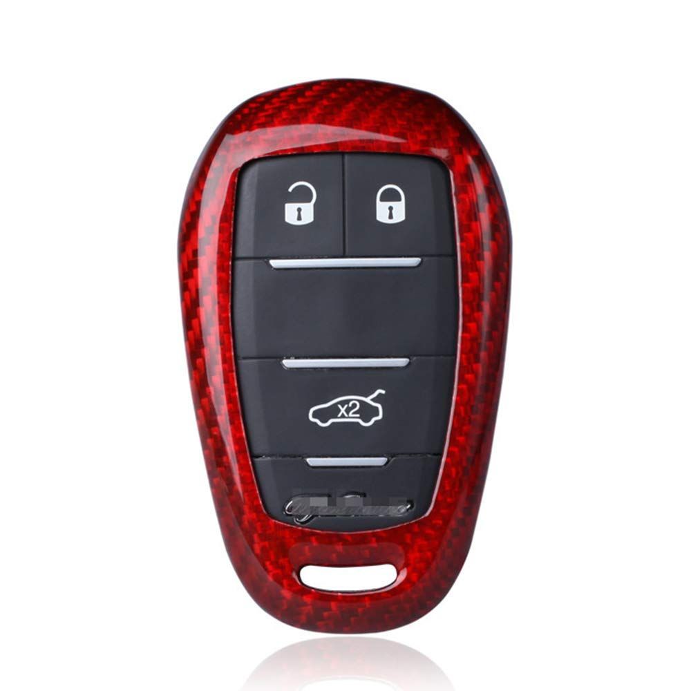 Alfa Romeo アルファロメオ キーケース 新型ジュリア 952 カーボン製 アルファロメオキーケース 新型ジュリアキーケース（赤）