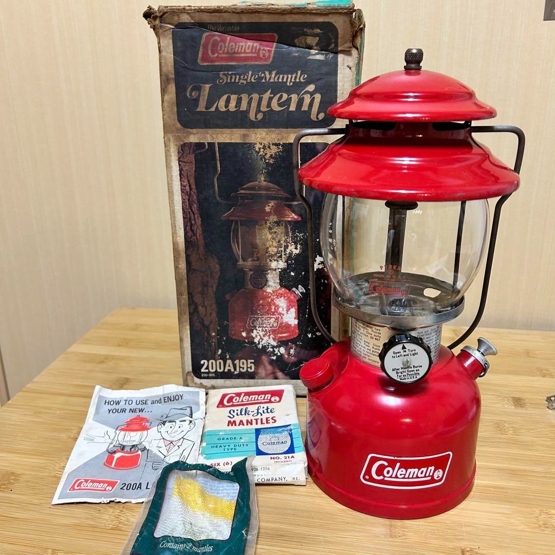 稀少元箱付属/点灯確認済み】美品 Colemanコールマン 200A 195 PYREXグローブ1976/06 Vintage Lantern  ヴィンテージランタン - メルカリ