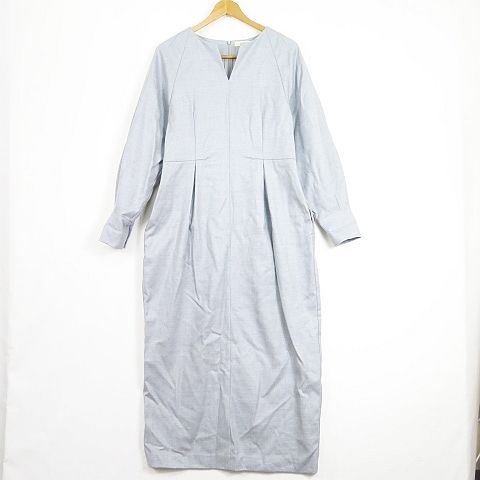 モガ MOGA ウォッシャブルサキソニーマキシワンピース ウール 2 トップグレー 24ss 2sa6616