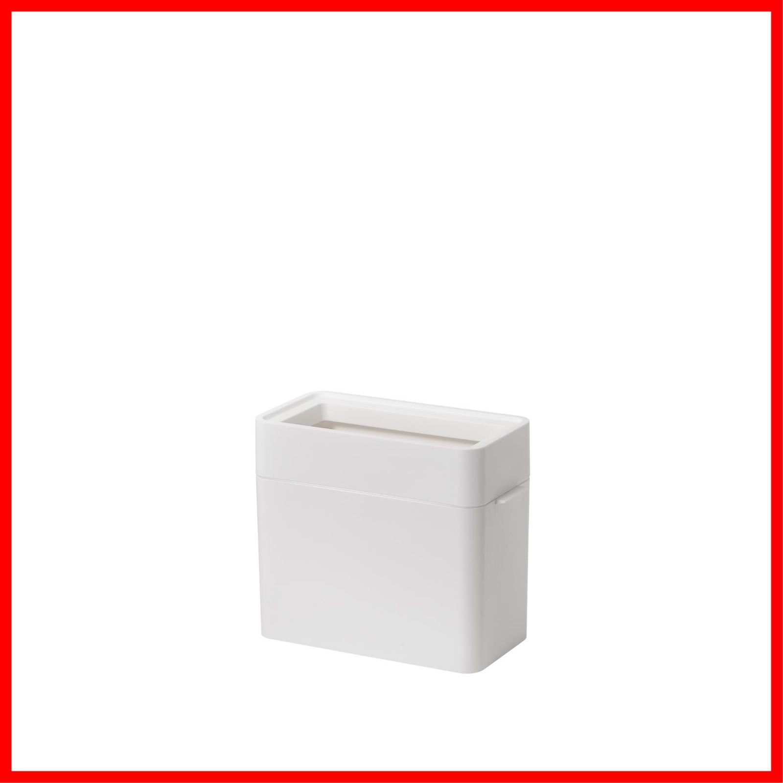 【早発送】ライクイット l- インテリに馴染むおしゃれ角型ゴミ箱 フタなしゴミ箱 マルチパーパスビン 約9.5L ダストボックス ホワイト 日本製 L-51 スリム コンパクト 省スペース 袋が見えな