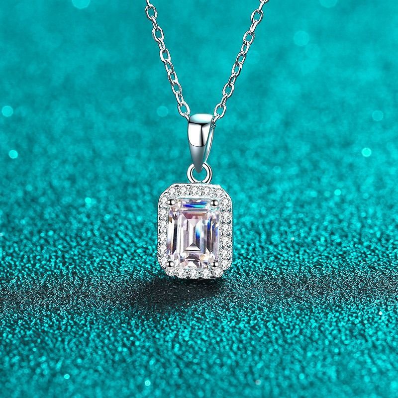 モアッサナイト ネックレス 1.0ct シルバー925 レディー 普段使い 冠婚葬祭 ネックレス モアサナイト 卒業式 人工ダイヤモンド ネックレス mxl68 9296