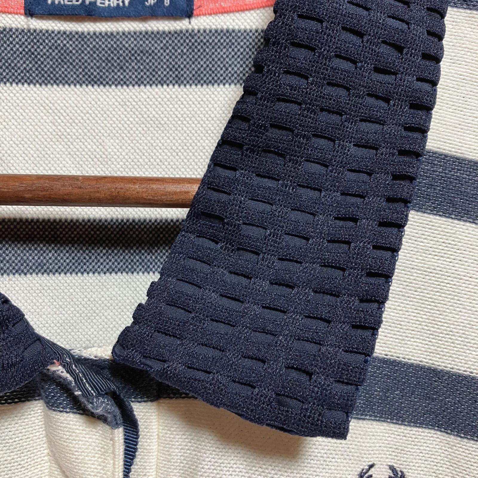 FRED PERRY フレッドペリー ボーダー ポロ ワンピース 半袖 ひざ