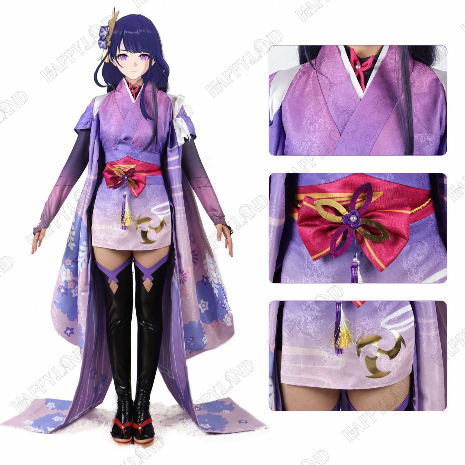 高級素材使用ブランド 新品 げんしん 原神 コスプレ衣装 雷電将軍 未使用】原神 コスプレ衣装
