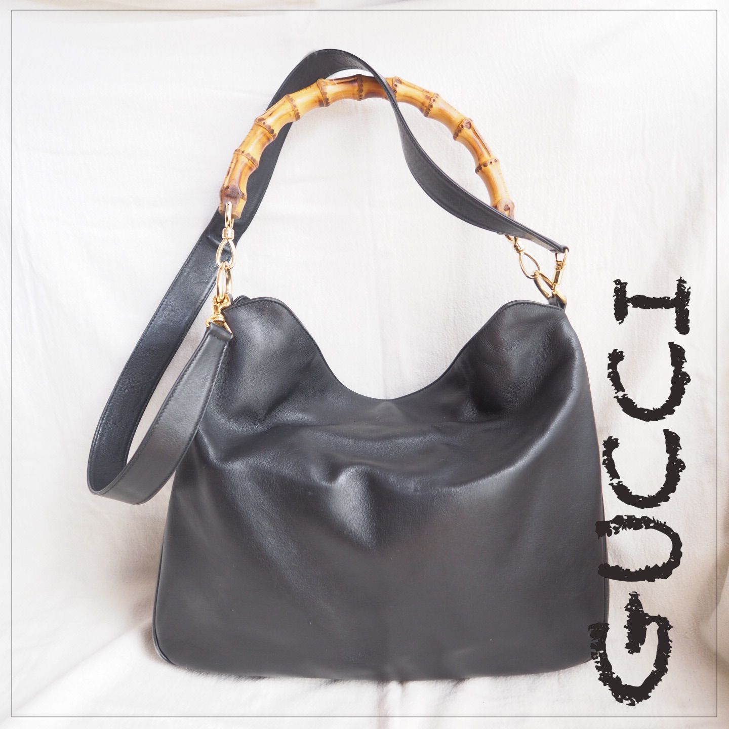グッチ GUCCI バンブー トートバッグ ショルダーバッグ 大 - メルカリ