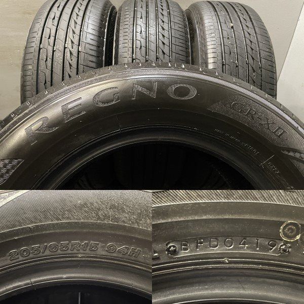 BS REGNO GR-XII GR-X2 205/65R15 15インチ 夏タイヤ 4本 2019年製 