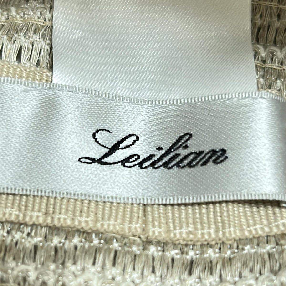Leilian(レリアン) ハット 57cm美品 - ベージュ×アイボリー