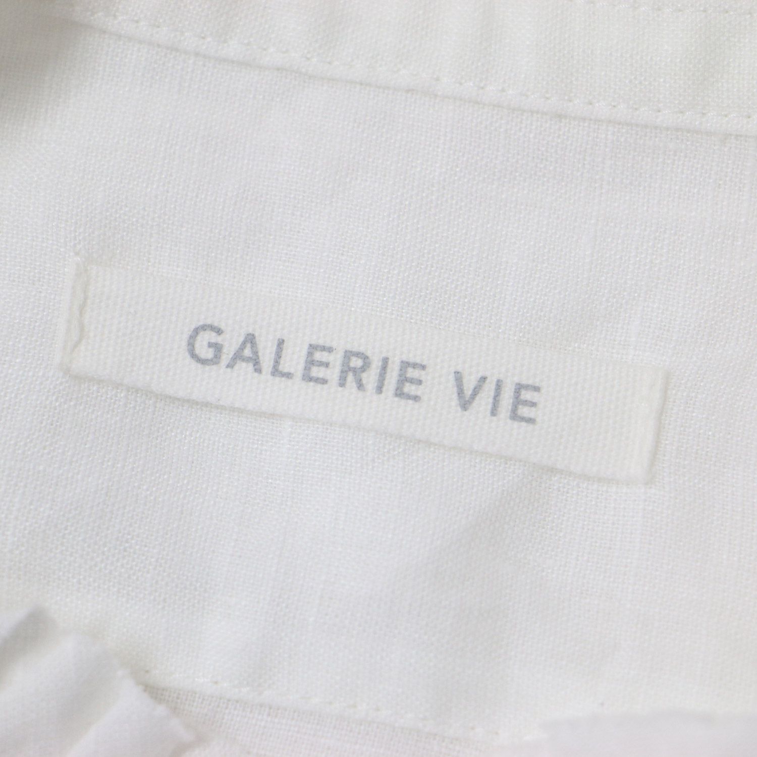 美品 GALERIE VIE ギャルリー ヴィー シャツ リネン ホワイト 白 FREE