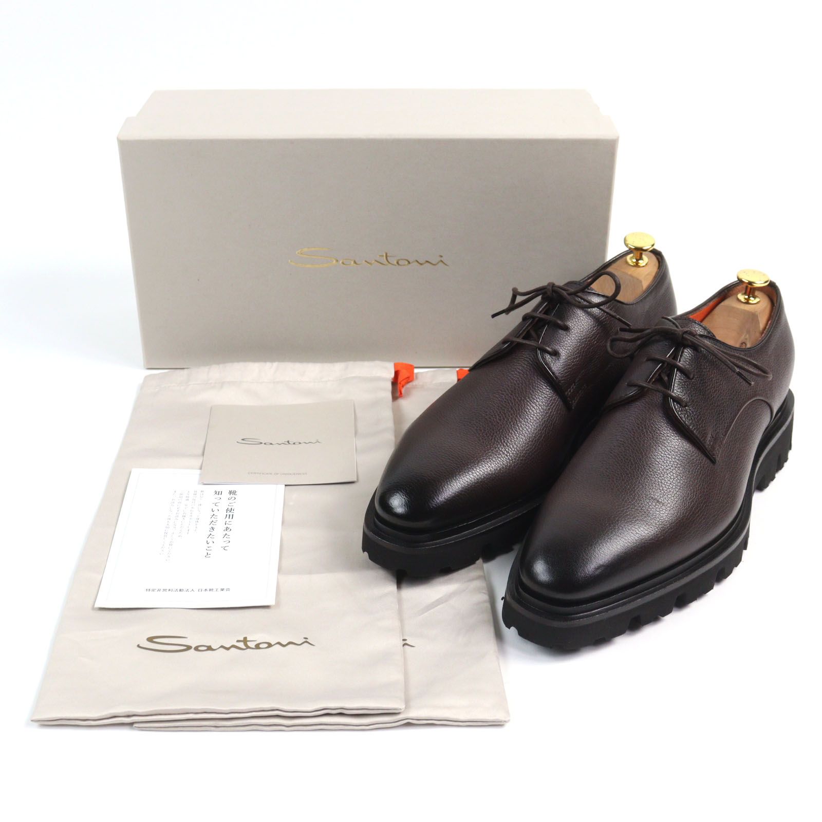 新品 Santoni サントーニ GOOD YEAR製法 編み込みレザーシューズ グッドルッキングなグッドイヤーサントーニ。santoni(サントーニ