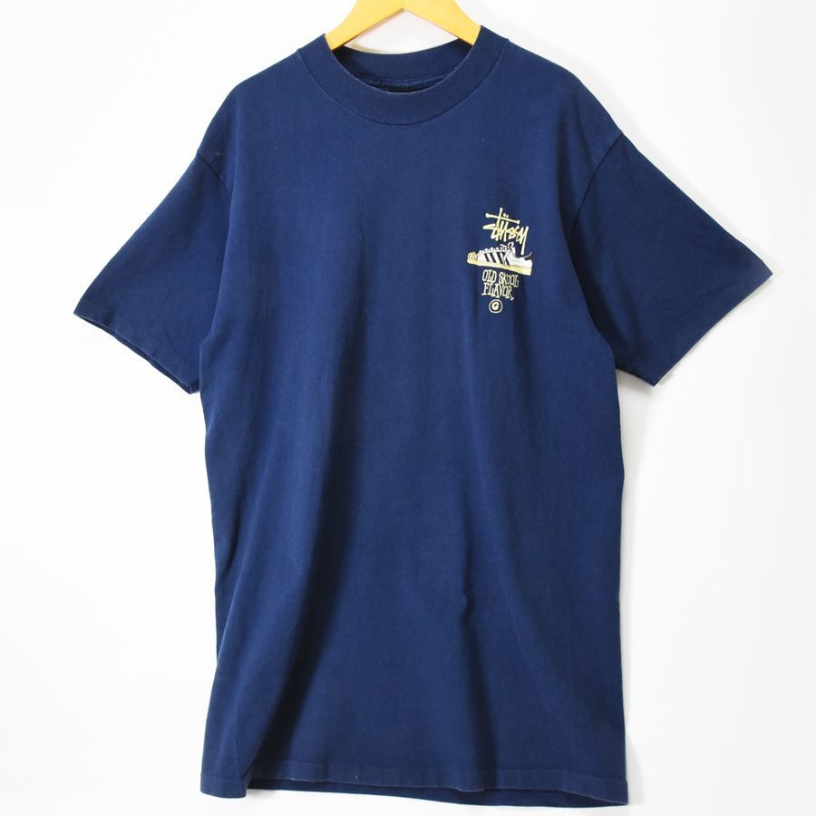 【ABランク】STUSSY ステューシー 黒タグ USA製 Tシャツ メンズ M OLD SKOOL FLAVOR オールドスクール ビンテージ  80s 90s スニーカー 半袖