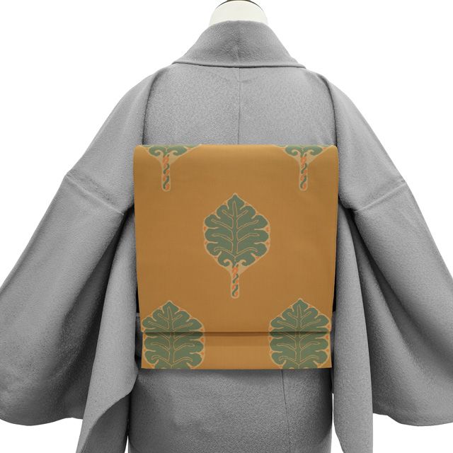 平和屋着物○太鼓柄袋帯 紬地 総刺繍 風景花文 正絹 逸品 CAAU1100yk  