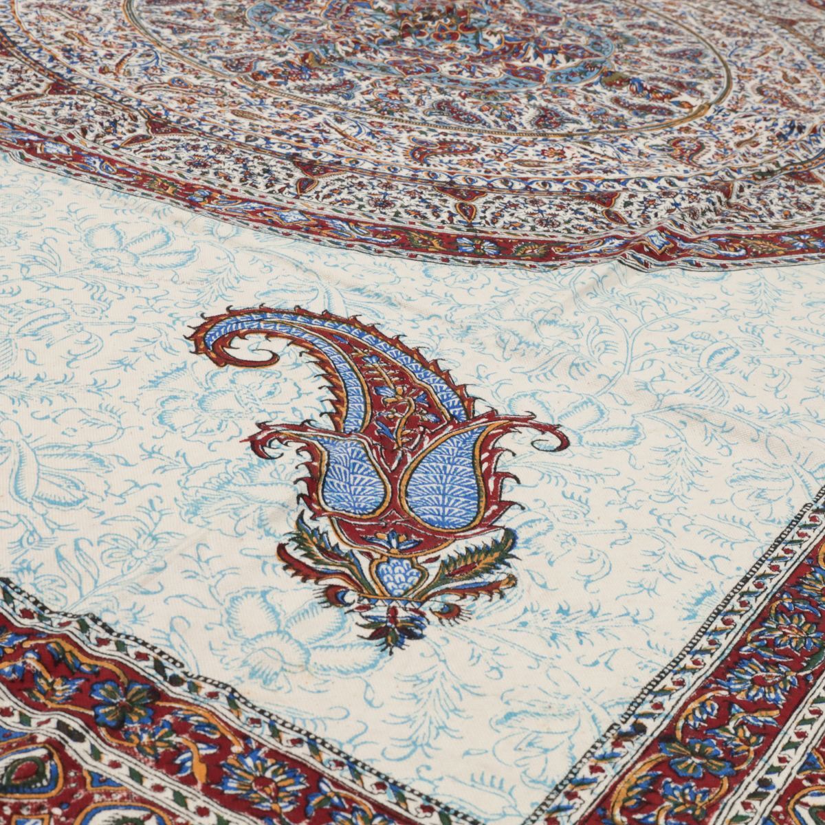 ペルシャ更紗・ガラムカール（イラン手染布） 200×135cm（GC-12606