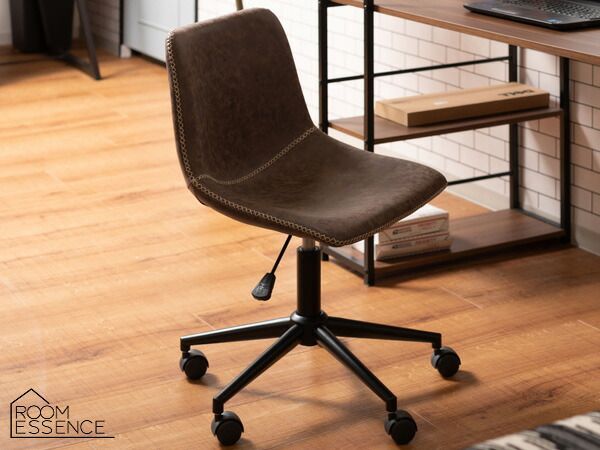 東谷 デスクチェア ブラウン W56×D58×H78～87×SH45~54 PC-77BR