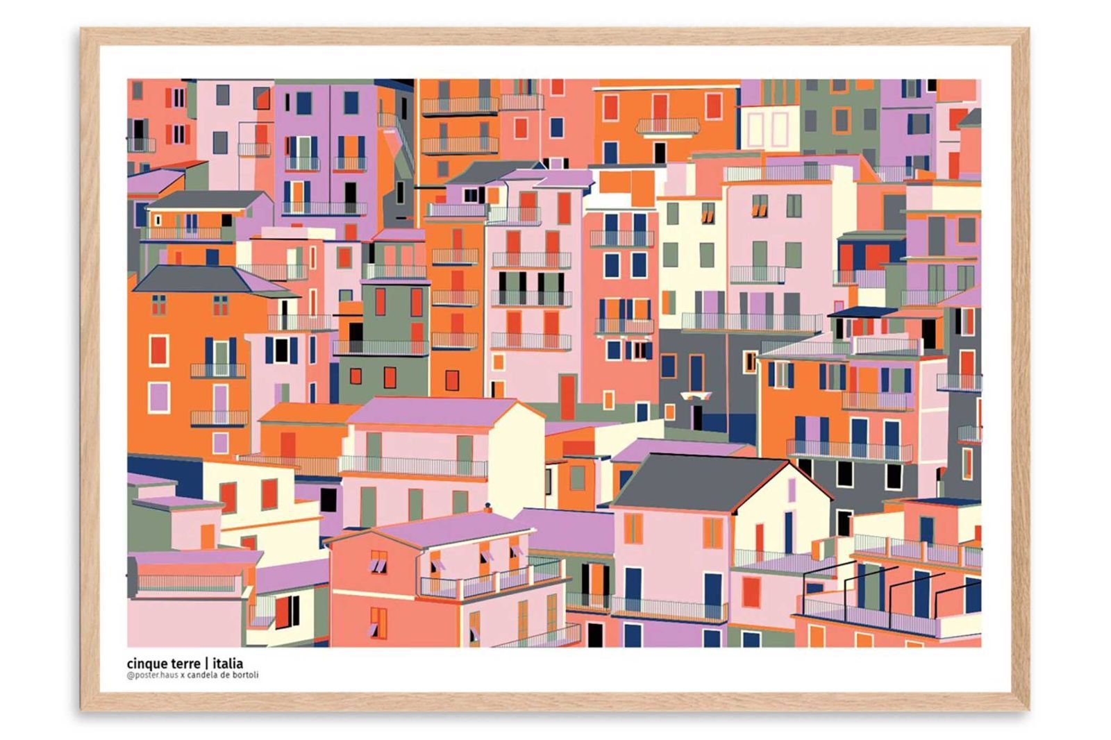 Poster - Frame アートポスター 50×70cm Cinque Terre|142x10139-50x70