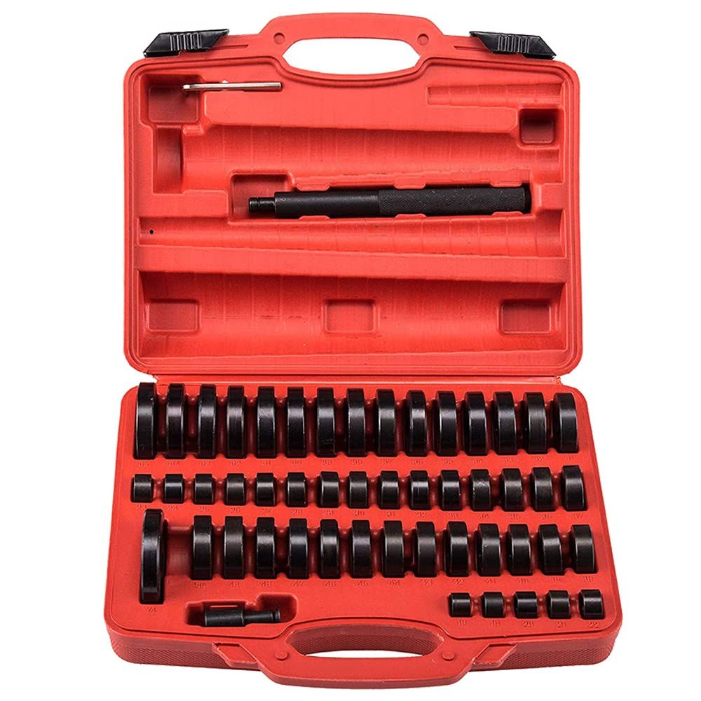 油圧プレス アタッチメント アダプター 52点セット 18mm-74mm オイルシール ベアリング プッシュ 圧入 特殊 工具 汎用 6,174円