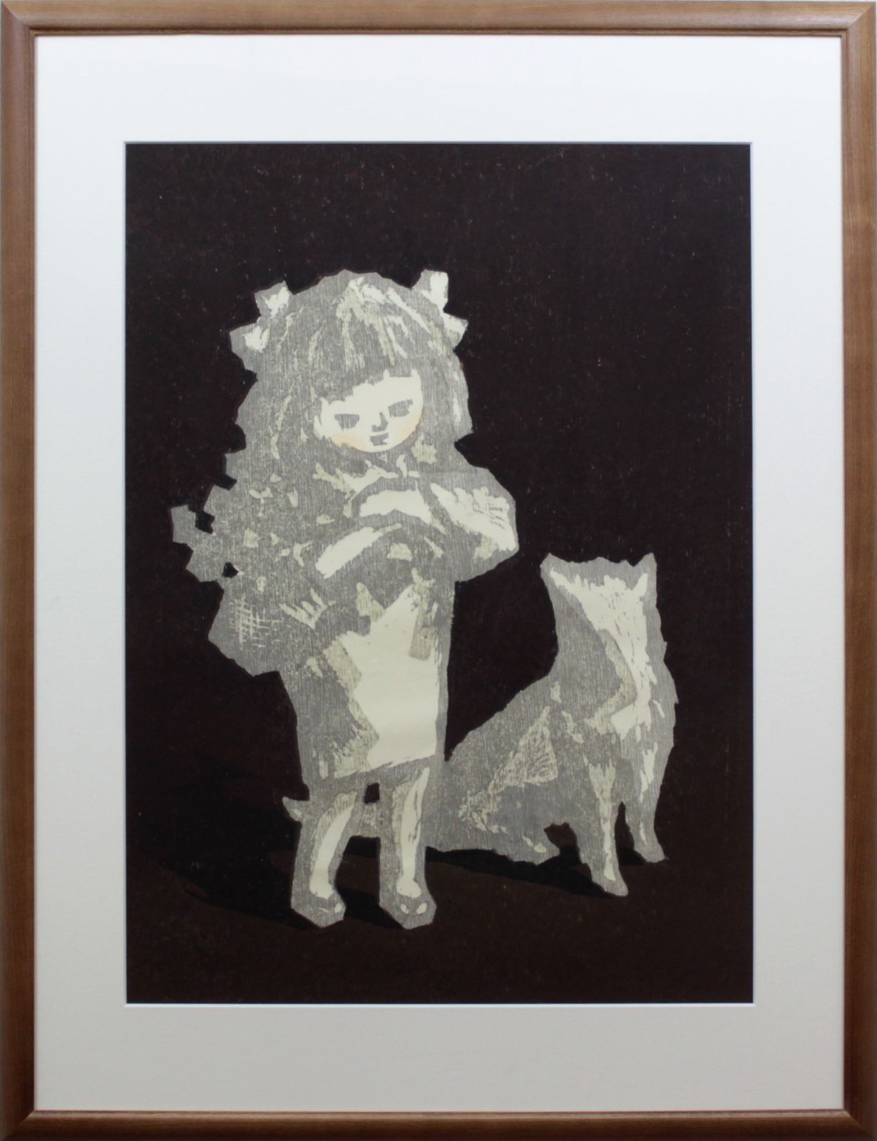 255cm×21cm作品サイズ金子誠治『ウクライナの人形』木版画 絵画