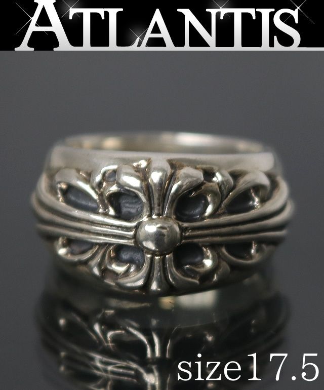 CHROME HEARTS 銀座店 クロムハーツ フローラルクロス リング 指輪 メンズ シルバー SV925 約17.5号 100782