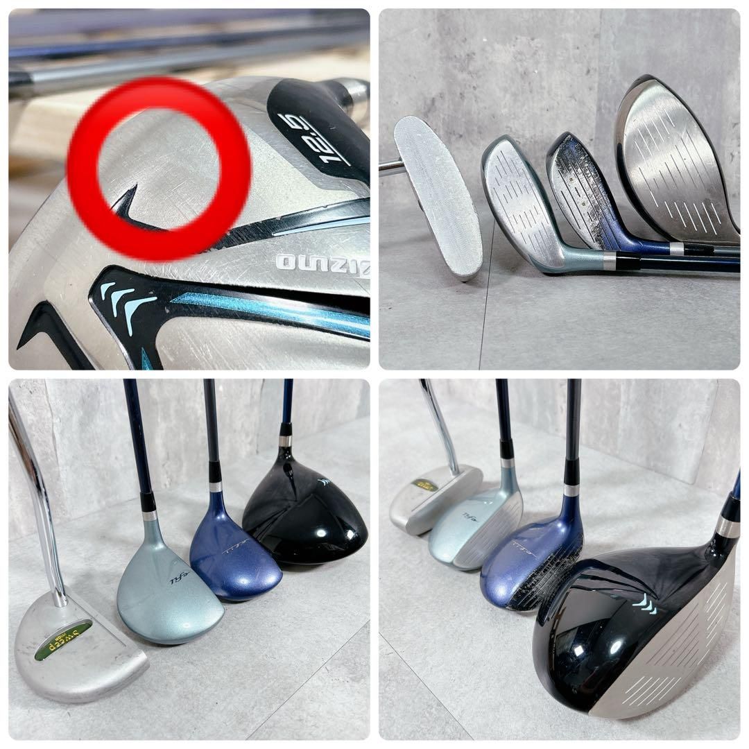 X800 ミズノ 他 レディース ゴルフ クラブ セット 9点 マンシング