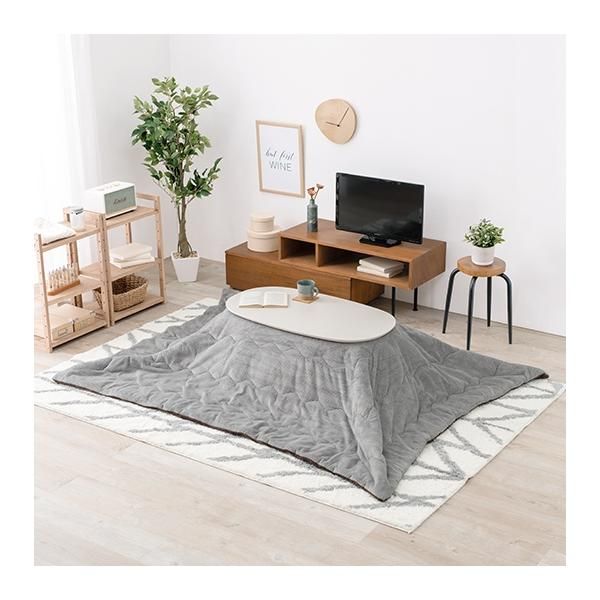 こたつ＋うす掛け布団 2点セット（ホワイトウォッシュ/グレー