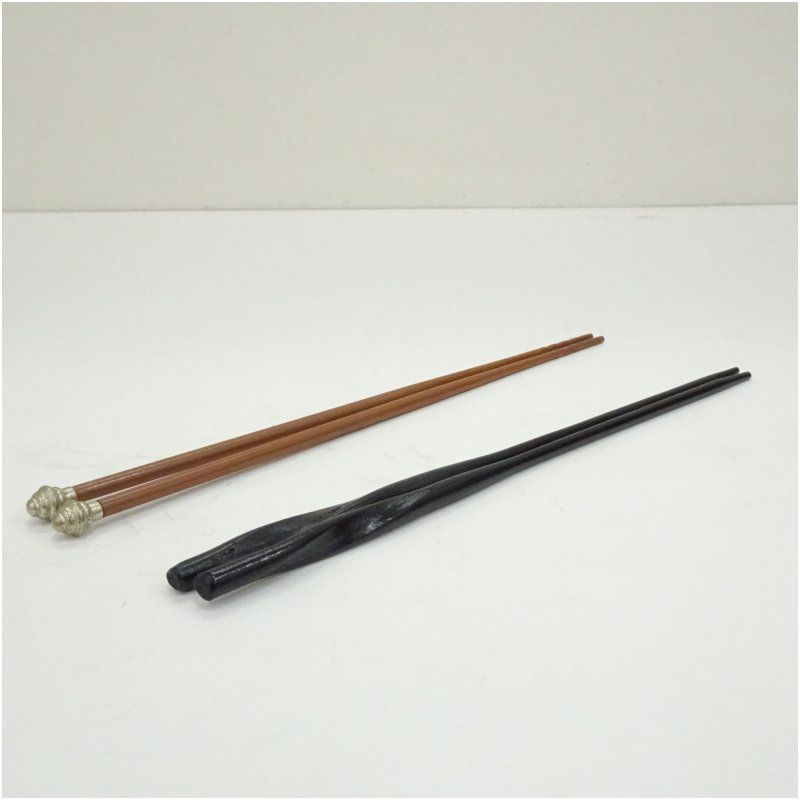 炭道具 木村清五郎造 炉用・風炉用火箸セット（共箱） 茶道