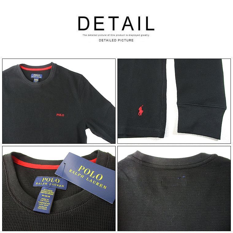 POLO RALPH LAUREN ラルフ ワッフルクルーネックロングT 希少 POLO RALPH LAUREN ラルフ ワッフルクルーネックロングT 希少