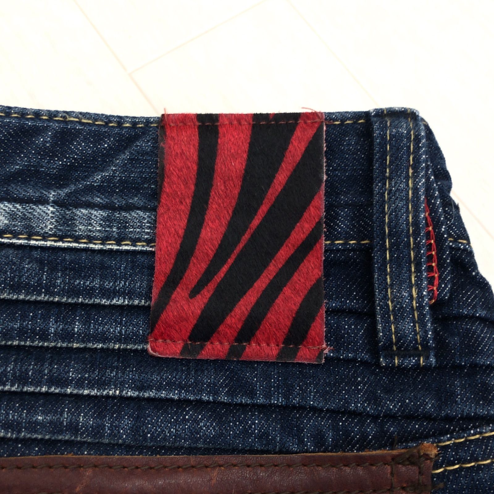 美品 RED PEPPER レッドペッパー USED加工 y2k スタッズ ファー
