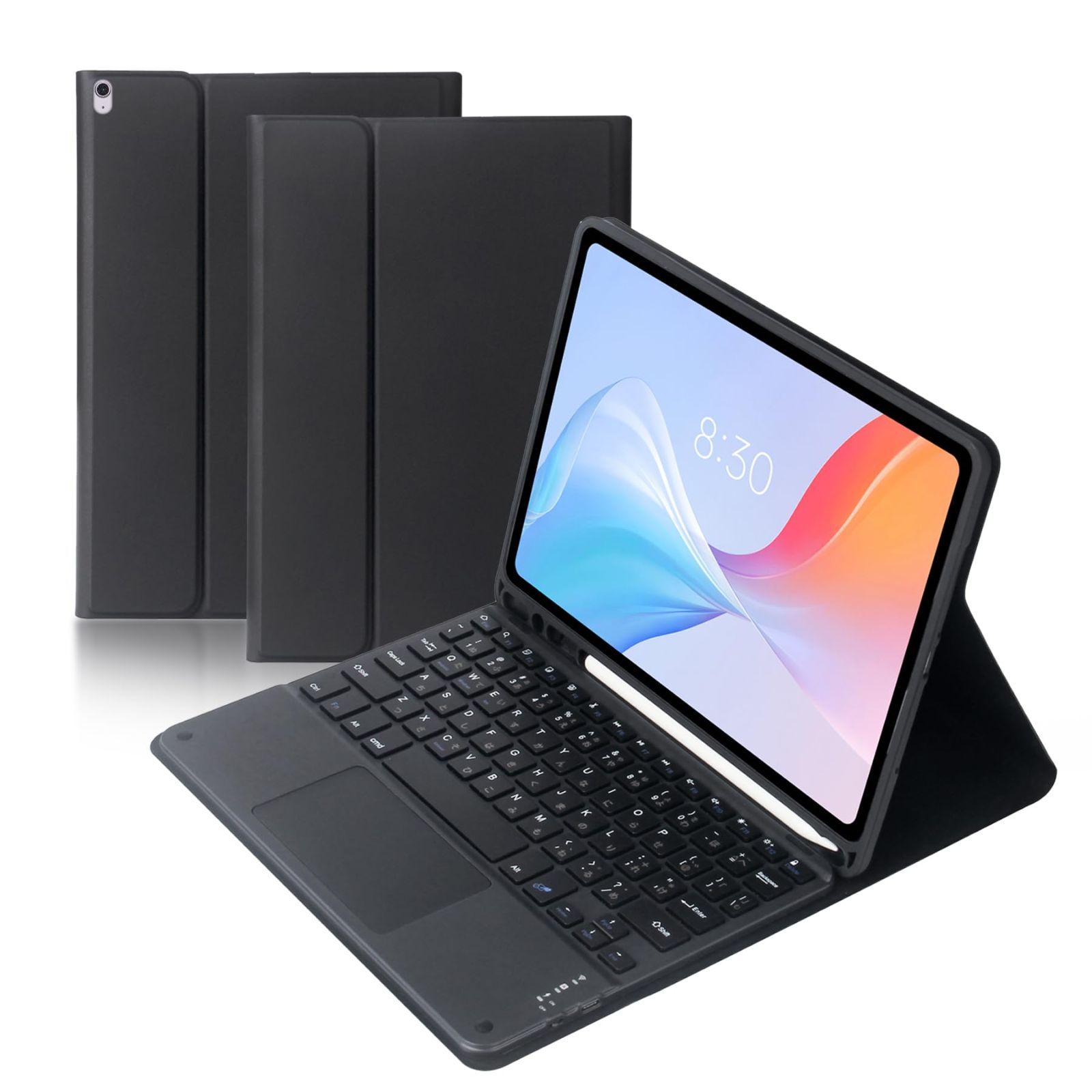 【在庫処分】用于アイパッド第 オートスリープ機能付き 9 多角度調整 代/8/7 スマートキーボードカバー 代 脱着式Bluetooth 全面保護 ([2021/2020/2019モデル] 耐衝撃 Bluetooth 収納 キーボードカバー10.2 アップル