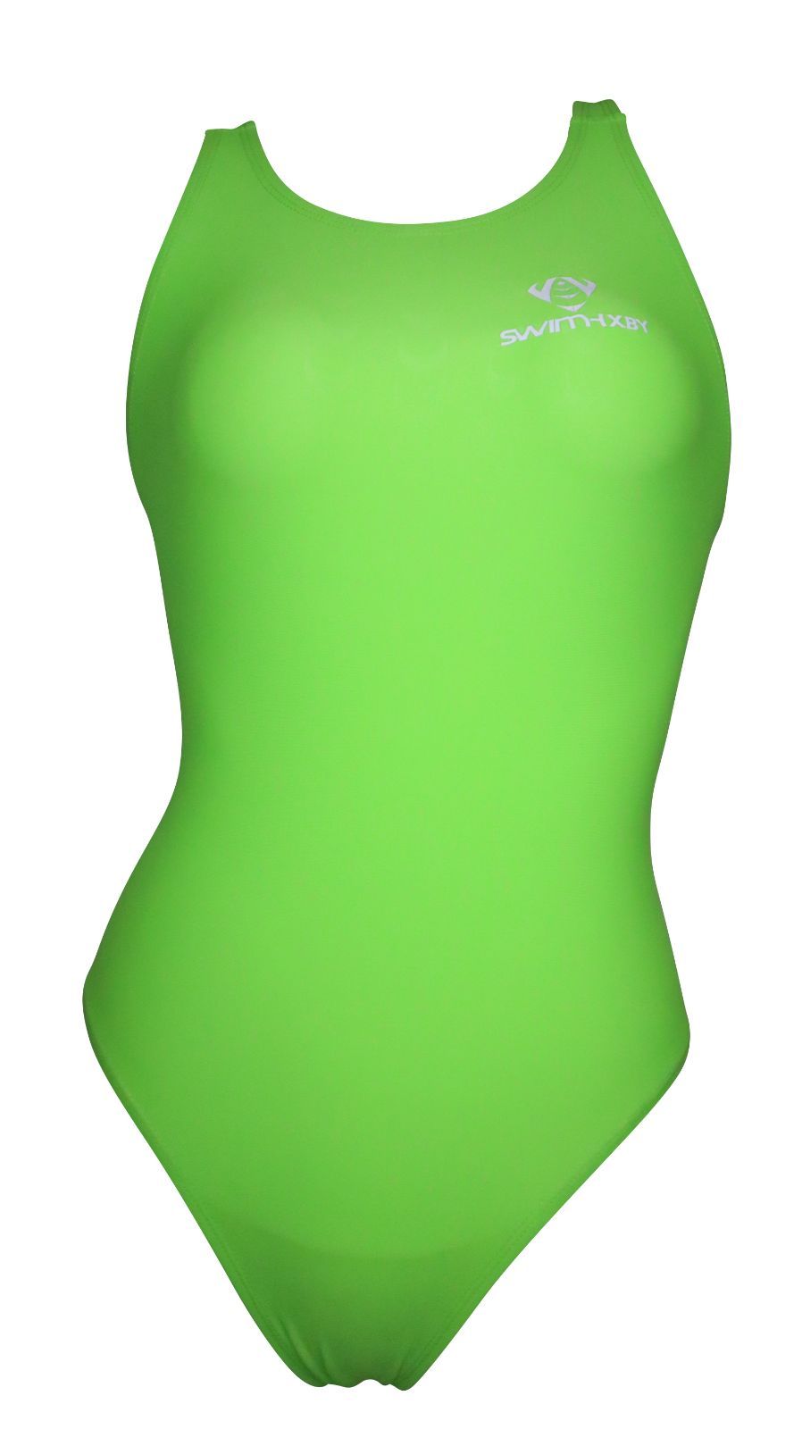 競泳水着 緑・黒 ストライプデザイン liaisonshop2019_swimhxby-280-yg