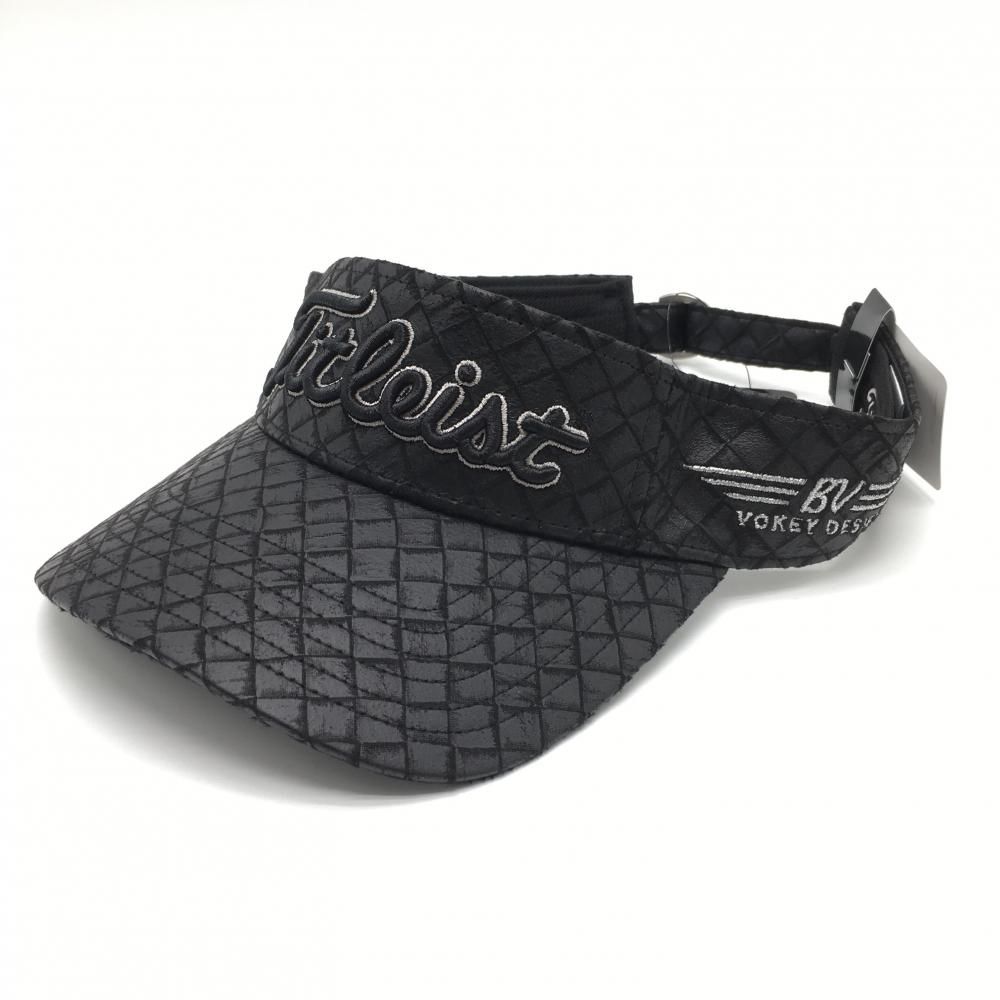 新品】タイトリスト サンバイザー 黒 斜め格子 VOKEY DESIGN