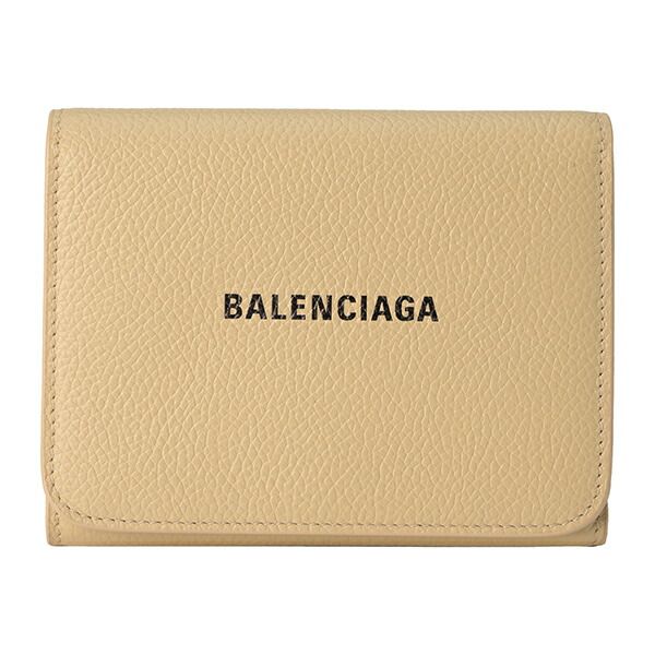 新品 バレンシアガ BALENCIAGA 3つ折り財布 キャッシュ ベージュ