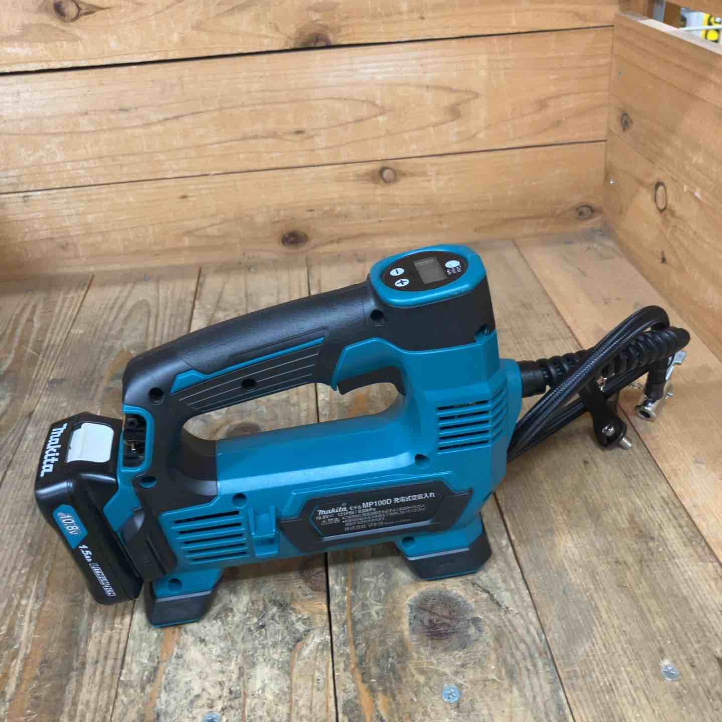最大50％お値引でご案内。 マキタ makita コードレス空気入れ MP100DSH ケース 10.8V1.5Ahバッテリー 2 充電器 所沢店