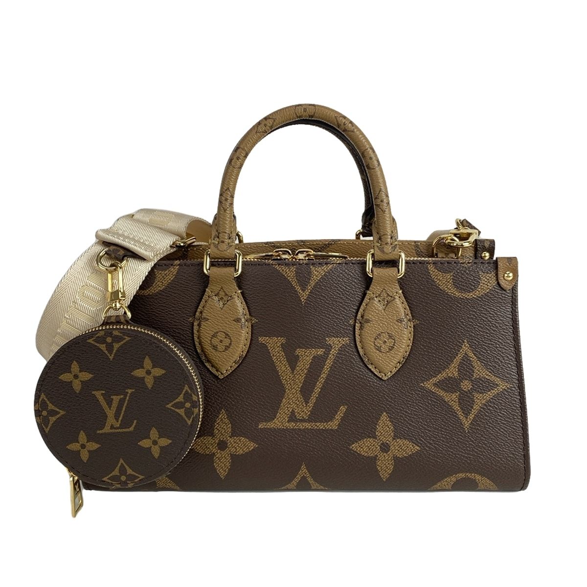 LOUIS VUITTON(ルイヴィトン) ハンドバッグ モノグラムリバース美品 オンザゴーEW M46653 モノグラムリバース - メルカリ