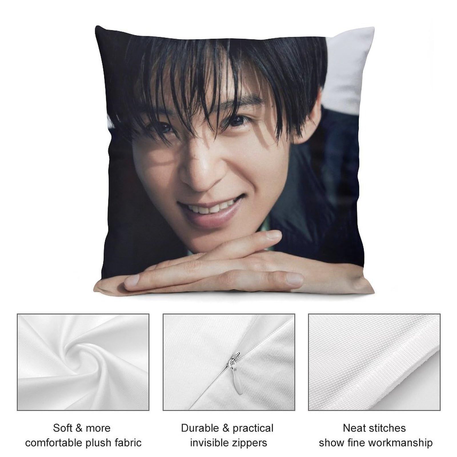 クッションカバー 目黒蓮 座布団 -カバー スノーマン 可愛いおしゃれ